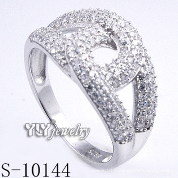 Encanto de plata de ley 925 Zirconia mujeres anillo (S-10144)
